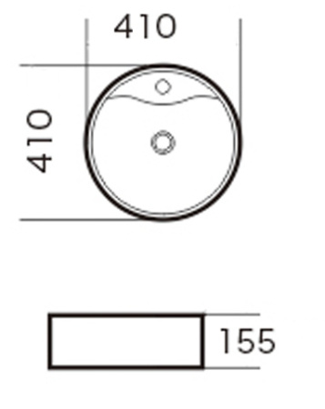 Раковина накладная (41х41) Grossman  GR-3012, белый